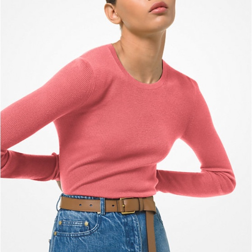 MICHAEL KORS COLLECTION Featherweight Cashmere Sweater